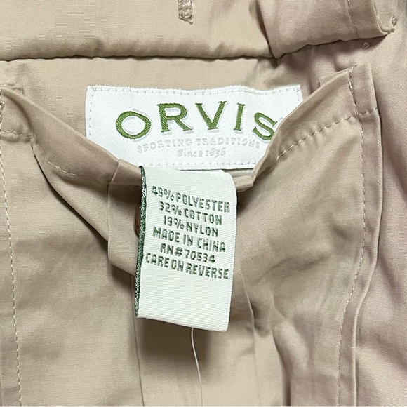 Orvis Womens Reversible Jacket Small Button Closure Black Tan Lightweight Hiking - Picture 10 of 13